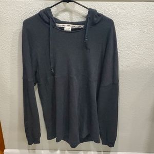 Very loose fit. Gry PINK Vs hoodie.